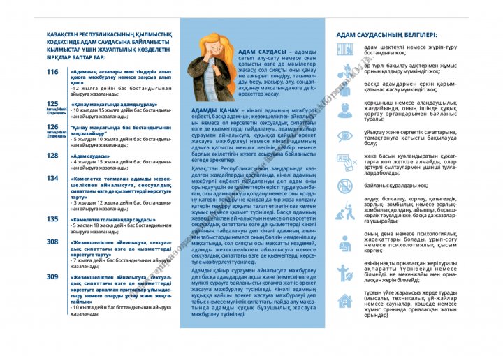 Информация о том, как не стать жертвой торговли людьми